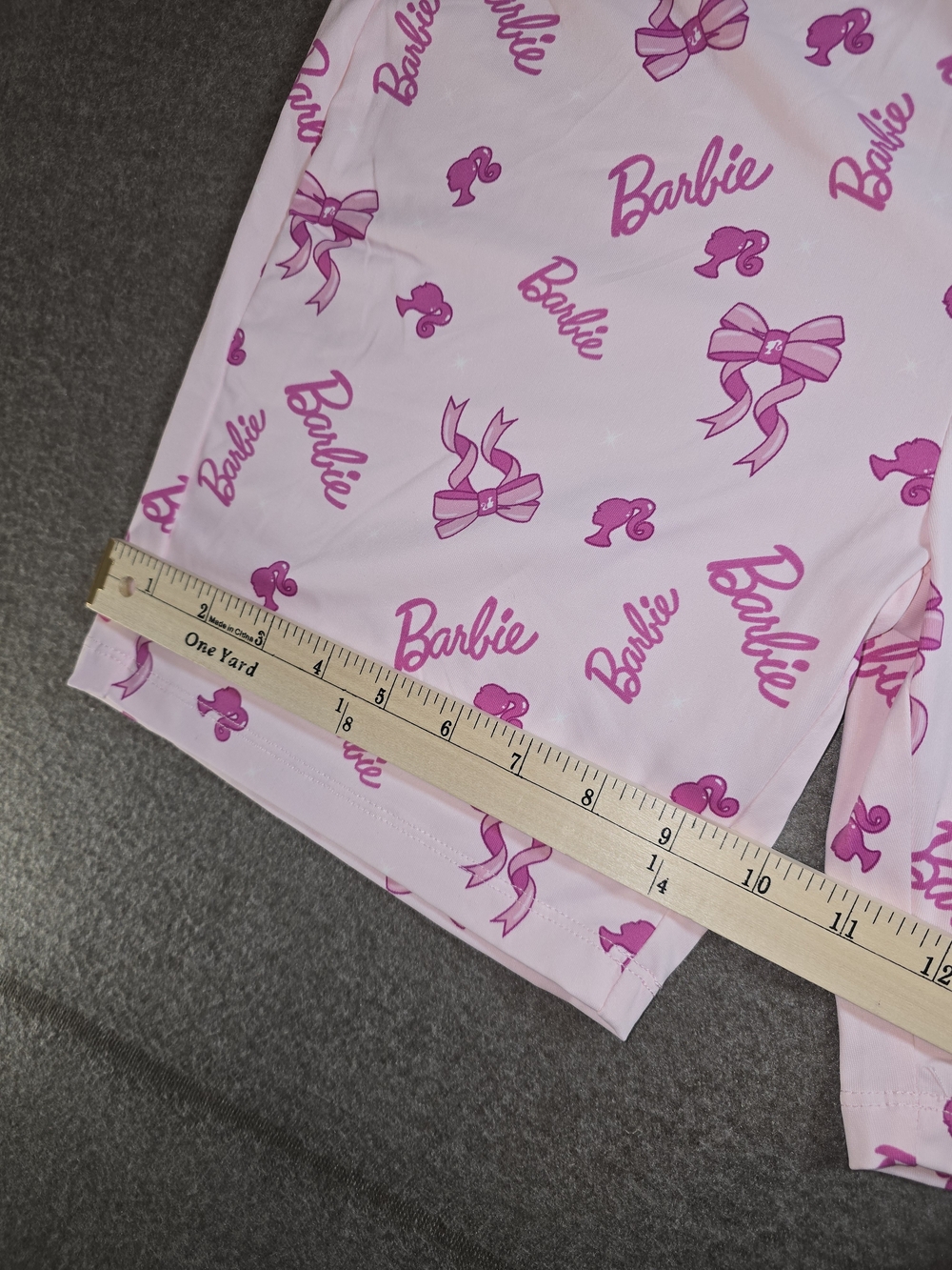 Barbie Light Pink Shorts Hot Pink Barbie Design Biker Shorts Stretch Women's XXL - Picture 6 of 12